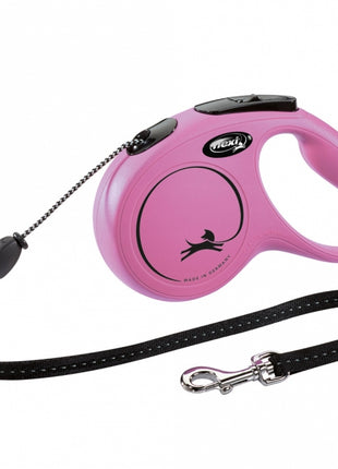 FLEXI Rollleine New CLASSIC Seil - 5m, bis 20kg - Pink