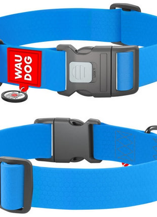 Collar Waterproof Obroża wodoodporna z QR-paszportem, plastikowy fastex, XXL 35mm/46-70cm niebieska