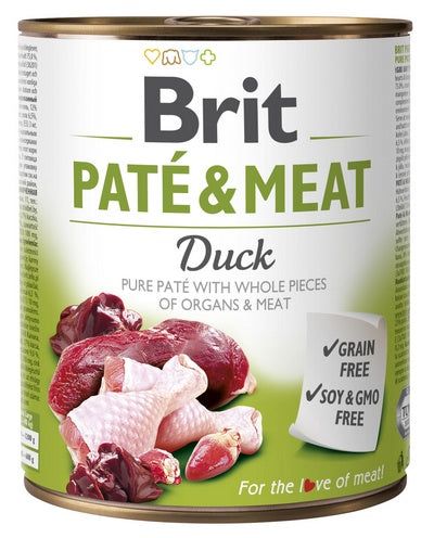 Brit Pate & Meat Dog Duck puszka 800g