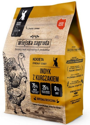 Wiejska Zagroda Kot - Indyk z kurczakiem dla kociąt 400g