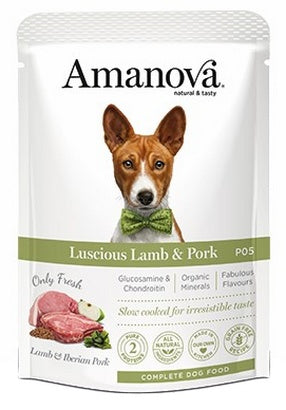 Amanova Dog Adult Luscious Lamb & Pork - jagnięcina i wieprzowina saszetka 300g [P05]