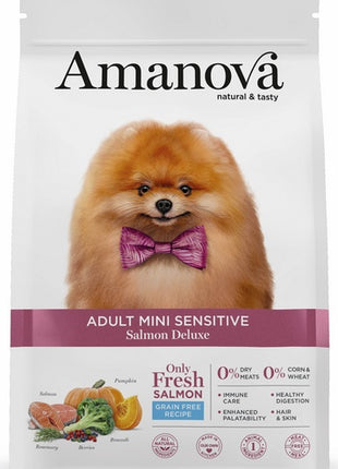 Amanova Dog Adult Mini Sensitive Salmon Deluxe - łosoś 800g