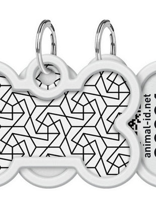 Collar WauDog Smart ID Zawieszka z QR-paszportem kość 4x3cm geometria
