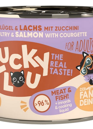 Lucky Lou Lifestage Adult Drób i łosoś puszka 200g