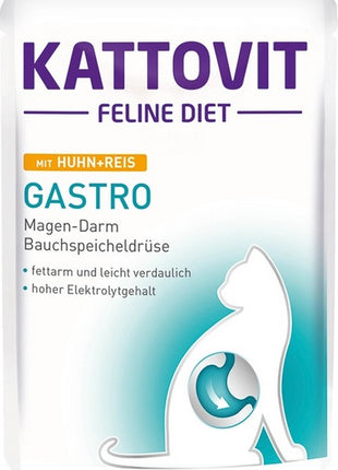 Kattovit Feline Diet Gastro kurczak i ryż saszetka 85g