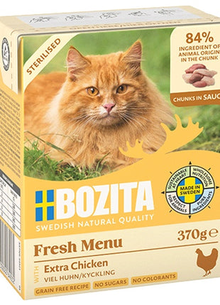 Bozita Sterilised z Extra Kurczakiem kawałki w sosie kartonik 370g
