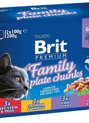 Brit Premium Cat Adult Multipack saszetki 12x100g