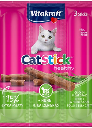Vitakraft Cat Stick Classic kurczak + kocia trawa 3szt [58896]