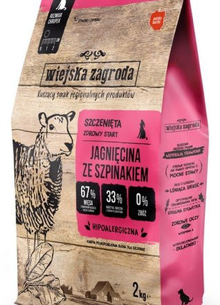 Wiejska Zagroda Jagnięcina ze szpinakiem Puppy 2kg