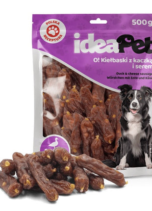 IdeaPet Kiełbaski z kaczką i serem 500g