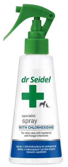 Dr Seidel Spray z chlorheksydyną - do skóry z bakteryjnymi i grzybiczymi stanami zapalnymi 100ml
