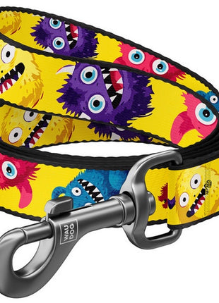 Collar WauDog Nylon Smycz nylonowa S 15mm/200cm, wzór FUTRZANE POTWORY