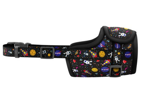 Collar WauDog Nylon Kaganiec, plastikowy fastex, wzór NASA, rozmiar 2 [19-26cm]
