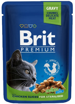 Brit Premium Cat Adult Kurczak Sterilised saszetka 100g