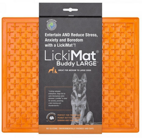 LickiMat Buddy Large Krzyżyk miękki pomarańczowy