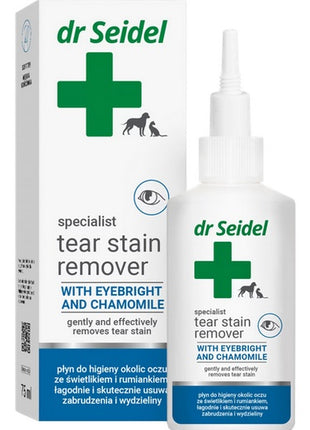 Dr Seidel Płyn do przemywania okolic oczu dla psów i kotów 75ml