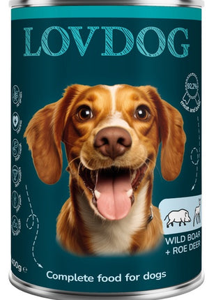 Lovdog Wild Boar & Roe Deer puszka 400g