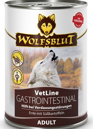 Wolfsblut Dog VetLine Gastrointestinal - kaczka i bataty puszka 395g