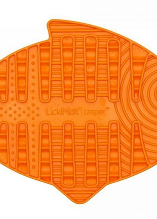 LickiMat Classic Casper Rybka paski miękka pomarańczowa
