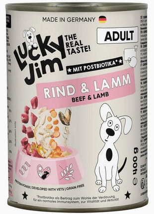 Lucky Jim Classic Adult Wołowina i jagnięcina puszka 400g