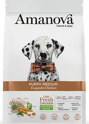 Amanova Dog Puppy Medium Exquisite Chicken - kurczak 12kg