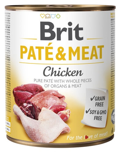 Brit Pate & Meat Dog Chicken puszka 800g
