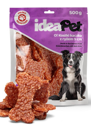 IdeaPet Kostki z kaczką i ryżem 9cm 500g