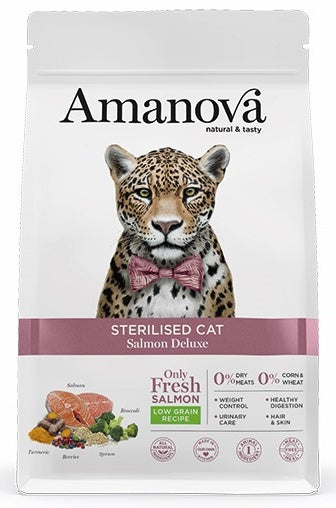 Amanova Cat Sterilised Salmon Deluxe - łosoś 300g