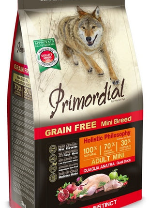 Primordial Dog Grain Free Mini Adult Quail & Duck 2kg