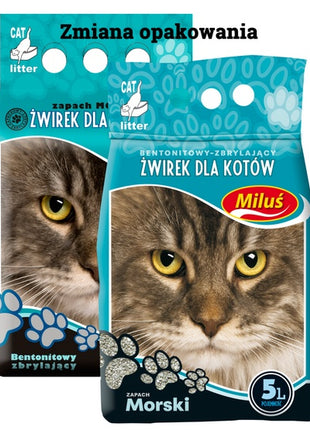 Miluś Morski żwir zbrylający bentonitowy 5L