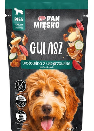 Pan Mięsko Karma mokra dla psa - Gulasz wołowina z wieprzowiną saszetka 150g