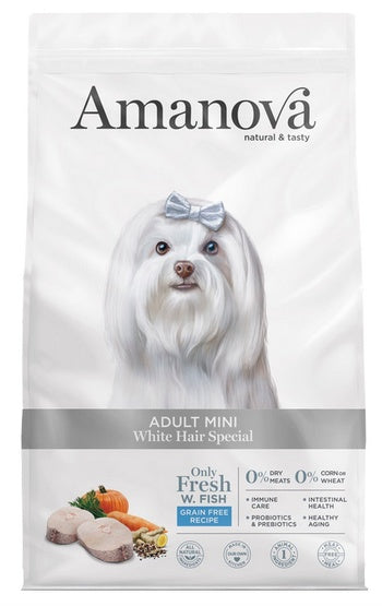 Amanova Dog Adult Mini White Hair Special 7kg