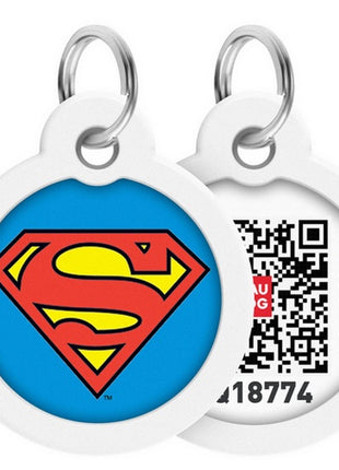 Collar WauDog Smart ID Zawieszka z QR-paszportem okrągła 3cm superman bohater