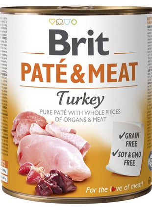 Brit Pate & Meat Dog Turkey puszka 800g