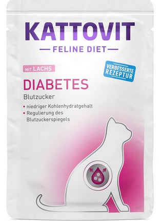 Kattovit Feline Diet Diabetes łosoś saszetka 85g