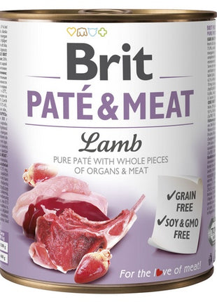 Brit Pate & Meat Dog Lamb puszka 800g