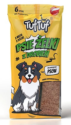 TUF TUF Psie Żelki - Paski z drobiem 6szt