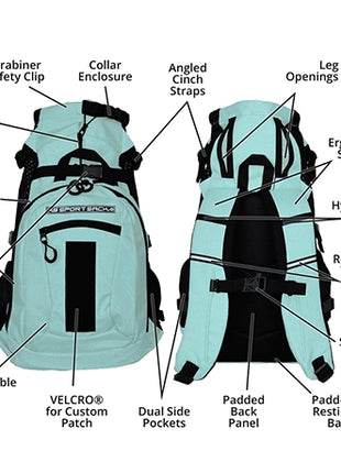 K9 Sport Sack® PLUS 2 Hondenrugzak Summer Mint – afbeelding 5