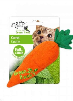 All for Paws Green Rush Carrot Katzenspielzeug mit Catnip