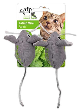 All for Paws Green Rush Catnip Mäuse - 2er Pack