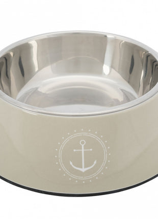Trixie BE NORDIC Napf aus Melamin und Edelstahl - sand