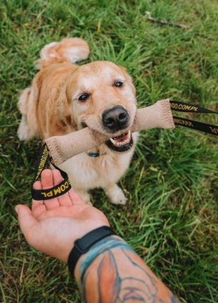 Dingo Zabawka dla psa - Szarpak z juty z dwoma uchwytami 40/6cm