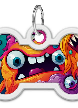 Collar WauDog Smart ID Zawieszka z QR-paszportem kość 4x3cm zębate potwory