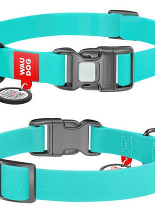 Collar WauDog Waterproof Obroża wodoodporna z QR-paszportem, akumulująca światło, plastikowy fastex, 15mm/25-35cm