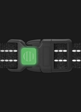 Collar WauDog Re-Cotton Szelki z rączką z regenerowanej bawełny anatomiczne w kształcie litery H, odblaskowe z QR-paszportem, plastikowy fastex, L jasnozielone