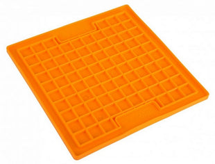 LickiMat Playdate Kwadrat miękki pomarańczowy