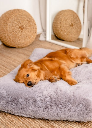 MIMIKO Pets Legowisko Shaggy prostokątne XL 85x65cm szare