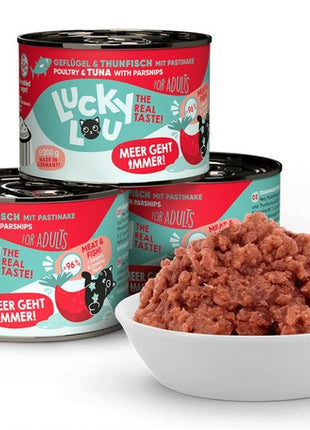 Lucky Lou Lifestage Adult Drób i tuńczyk puszka 200g