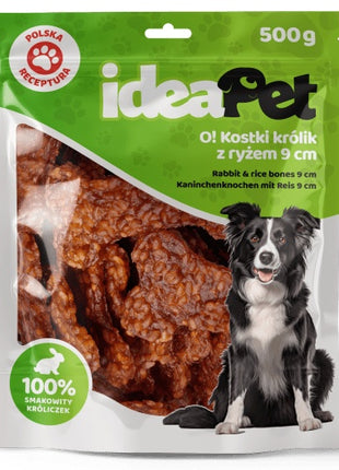IdeaPet Kostki królik z ryżem 9cm 500g