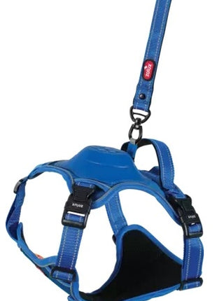 Zolux Szelki ze smyczą automatyczną Easyride M niebieskie